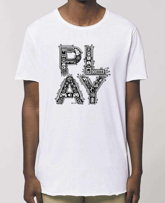 Camiseta larga pora él  Stanley Skater Play typo gamer Par  Original t-shirt