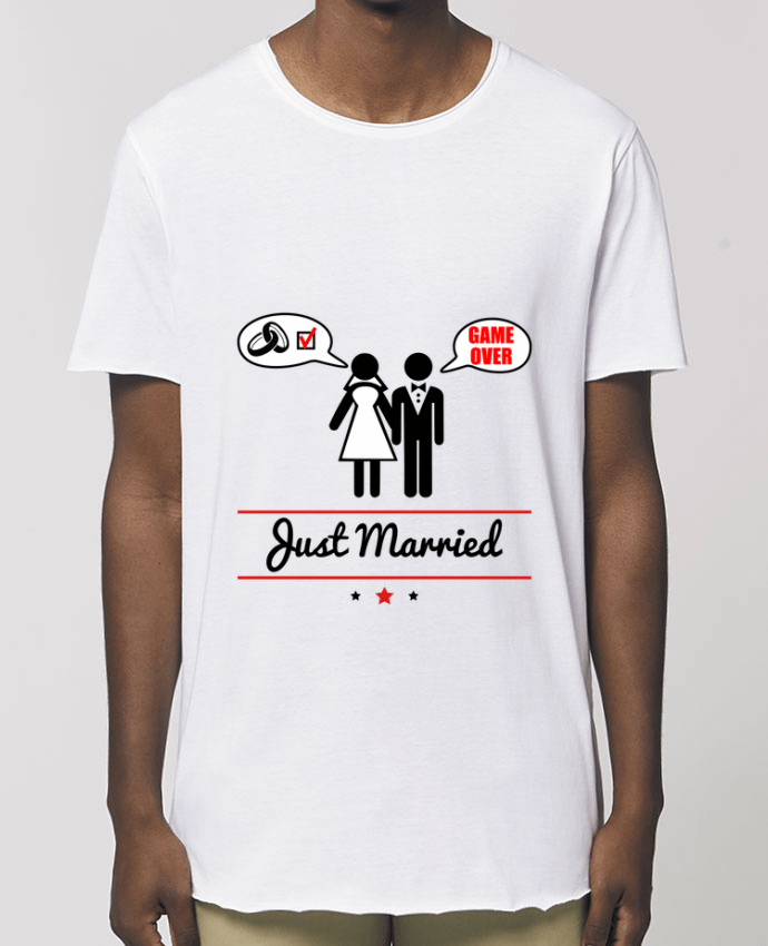 Men\'s long t-shirt Stanley Skater Just married, juste mariés Par  Benichan