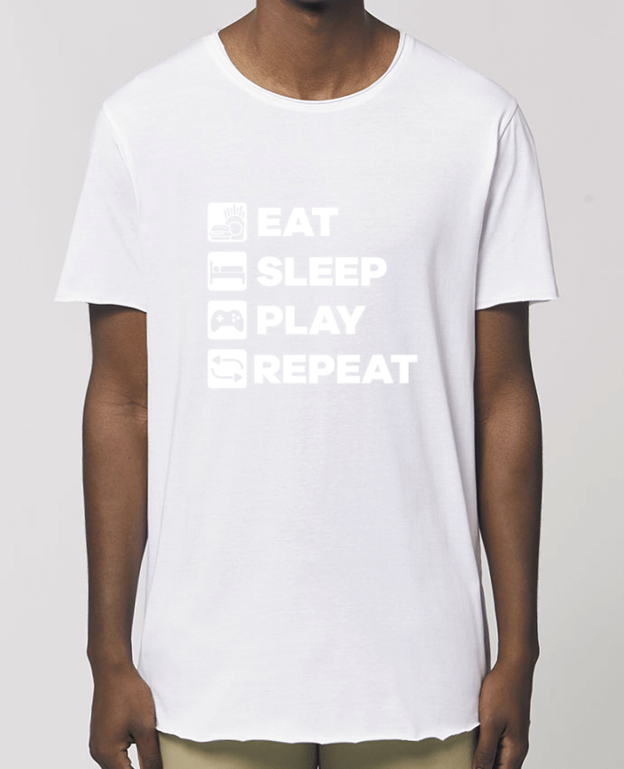 Camiseta larga pora él  Stanley Skater Eat Sleep Play Replay Par  tunetoo