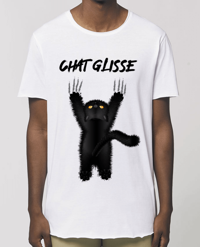 Tee-shirt Homme Chat Glisse Par  Nathéo