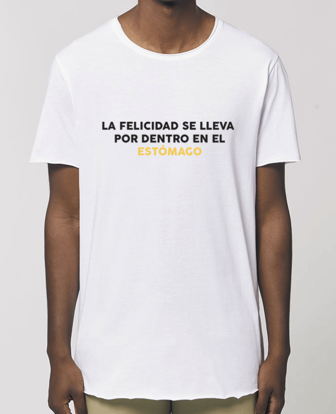 Men\'s long t-shirt Stanley Skater La felicidad se lleva por dentro en el estómago Par  tunetoo