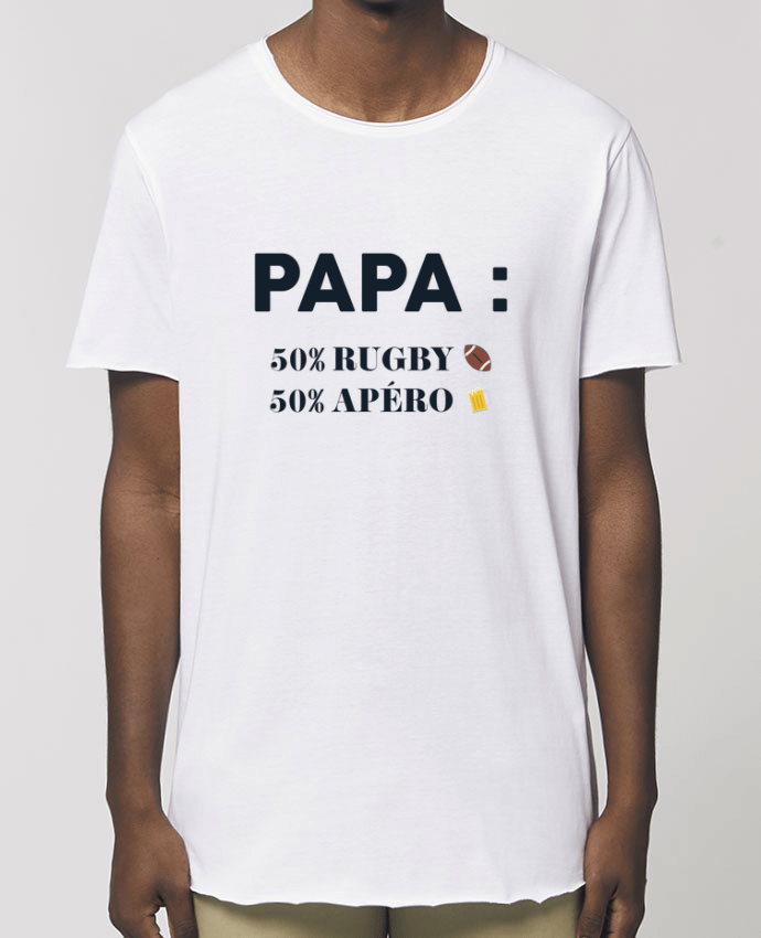 Tee-shirt Homme Papa 50% rugby 50% apéro Par  tunetoo