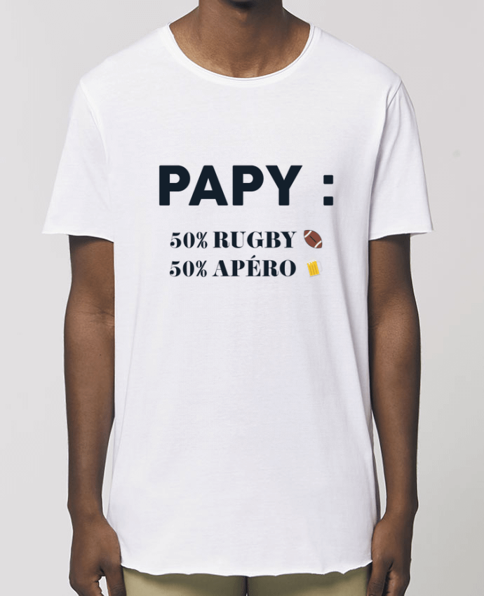 Tee-shirt Homme Papy 50% rugby 50% apéro Par  tunetoo