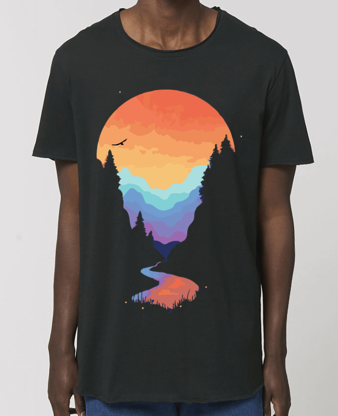 T-Shirt Long - Stanley SKATER Paysage de montagne Par  jorrie