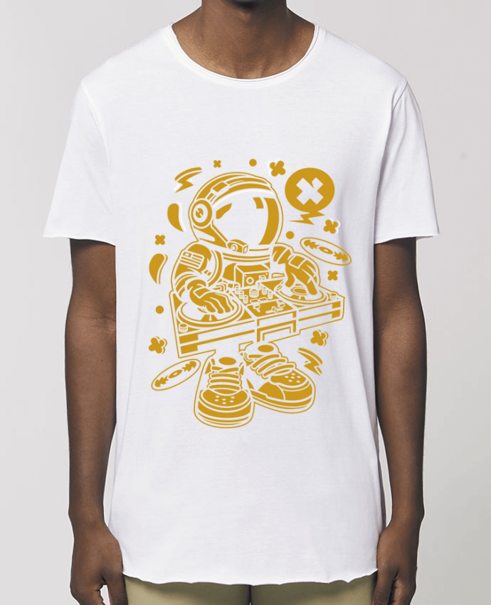 Camiseta larga pora él  Stanley Skater Dj Astronaute Golden Cartoon | By Kap Atelier Cartoon Par  Kap Atelier