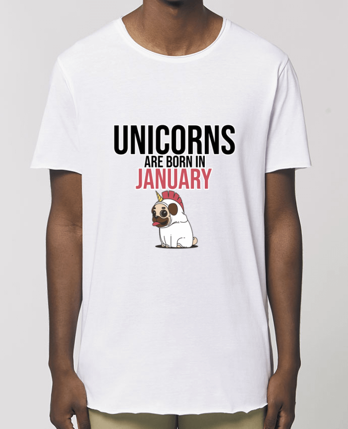 Tee-shirt Homme Unicorns are born in january Par  Pao-store-fr