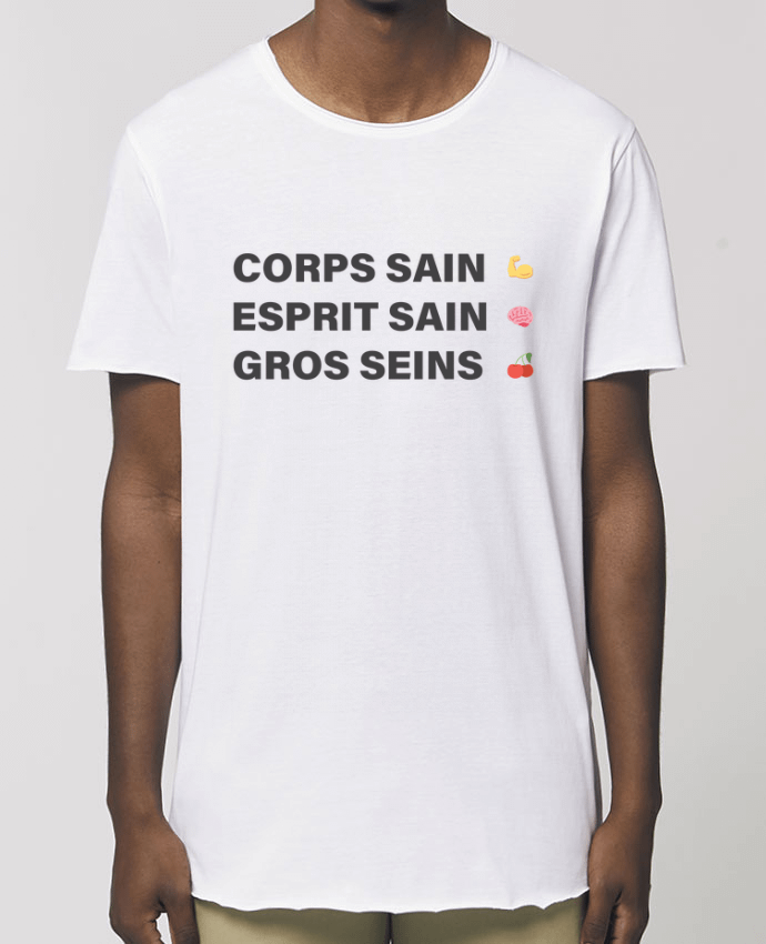 Tee-shirt Homme Corps sain Esprit Sain gros Seins Par  tunetoo