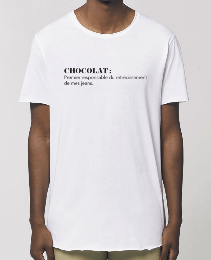 Camiseta larga pora él  Stanley Skater Chocolat : Responsable du rétrécissement des jeans Par  tunetoo