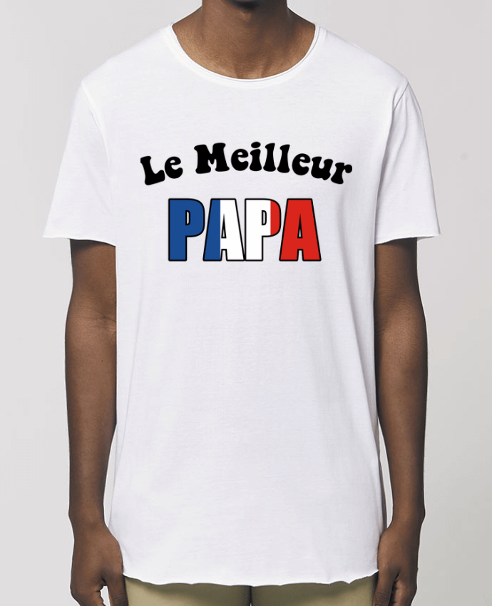 Men\'s long t-shirt Stanley Skater Le Meilleur papa France Par  CREATIVE SHIRTS