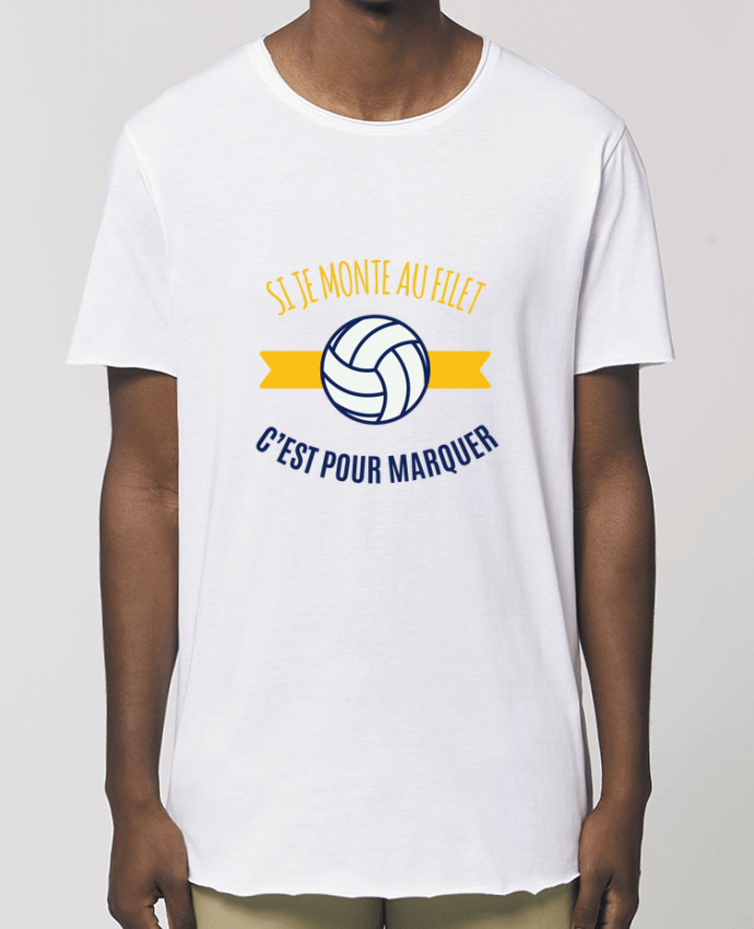 Tee-shirt Homme Si je monte au filet, c'est pour marquer Par  tunetoo