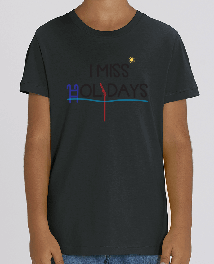 Camiseta Infantil Algodón Orgánico MINI CREATOR I miss holidays Par tunetoo