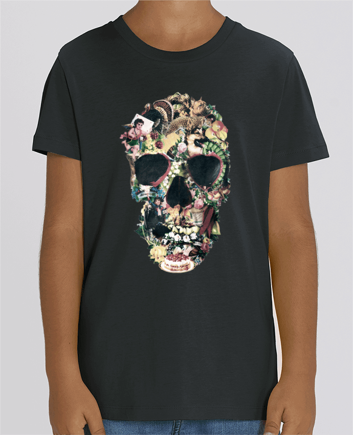 Camiseta Infantil Algodón Orgánico MINI CREATOR Vintage Skull Par ali_gulec