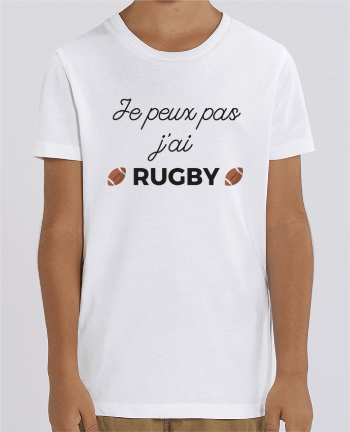 Camiseta Infantil Algodón Orgánico MINI CREATOR Je peux pas j'ai Rugby Par Ruuud