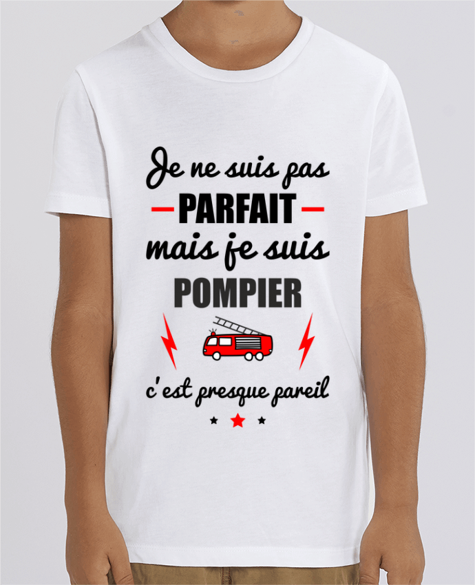 Kids T-shirt Mini Creator Je ne suis pas byfait mais je suis pompier c'est presque byeil Par Benichan