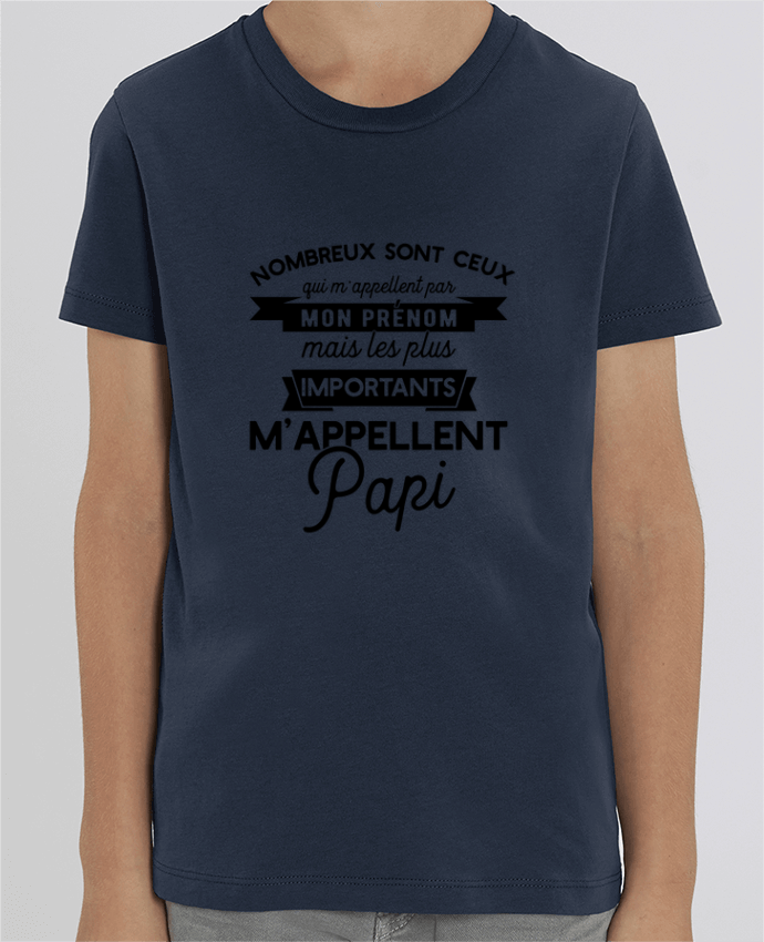 Camiseta Infantil Algodón Orgánico MINI CREATOR on m'appelle papi humour Par Original t-shirt