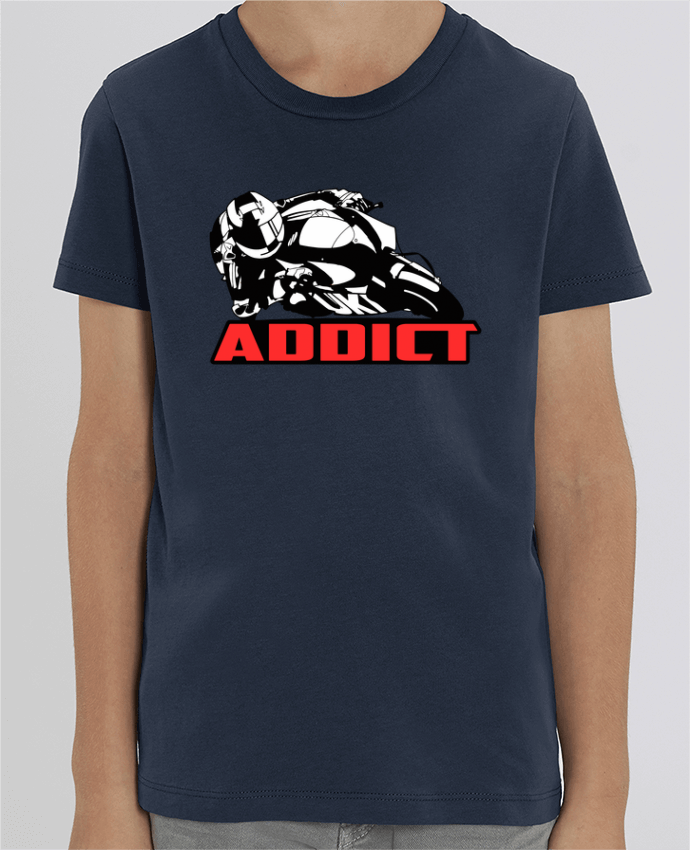 Camiseta Infantil Algodón Orgánico MINI CREATOR Moto addict Par Original t-shirt