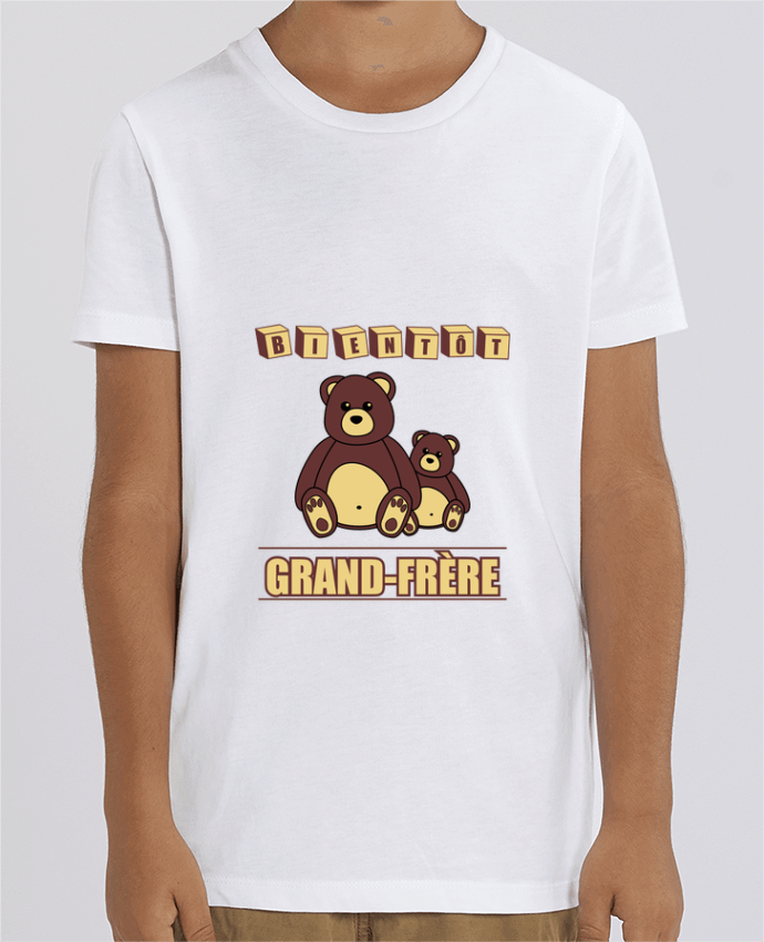 T-shirt Enfant Bientôt Grand-Frère avec ours en peluche mignon Par Benichan