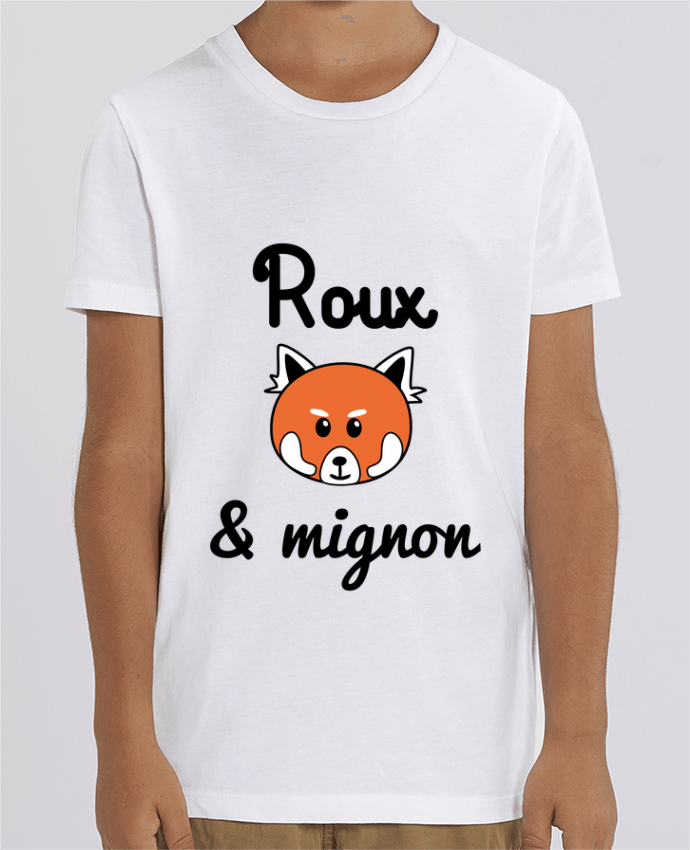 Camiseta Infantil Algodón Orgánico MINI CREATOR Roux & Mignon, Panda roux Par Benichan
