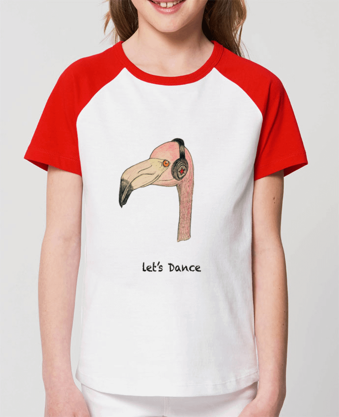 Kids\' contrast short sleeve t-shirt Mini Catcher Short Sleeve Flamingo LET'S DANCE by La Paloma Par La Paloma