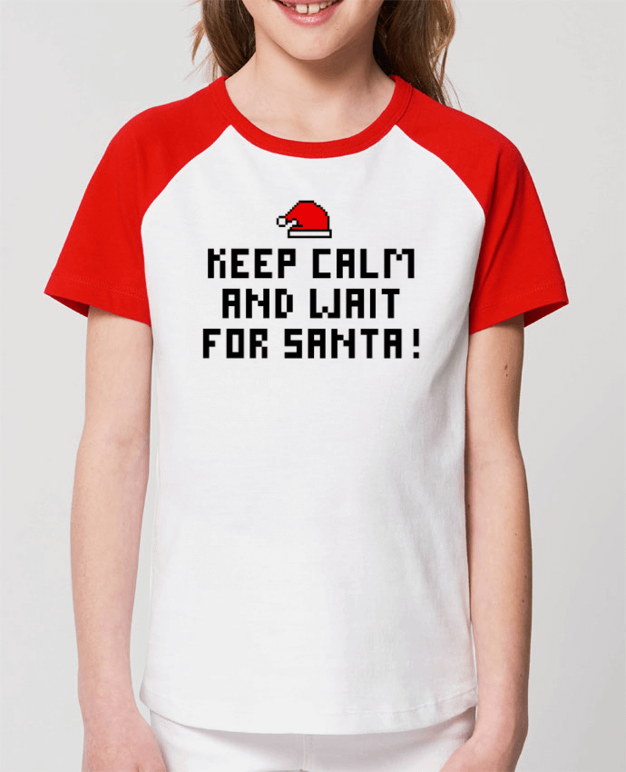 Kids\' contrast short sleeve t-shirt Mini Catcher Short Sleeve Keep calm and wait for Santa ! Par tunetoo