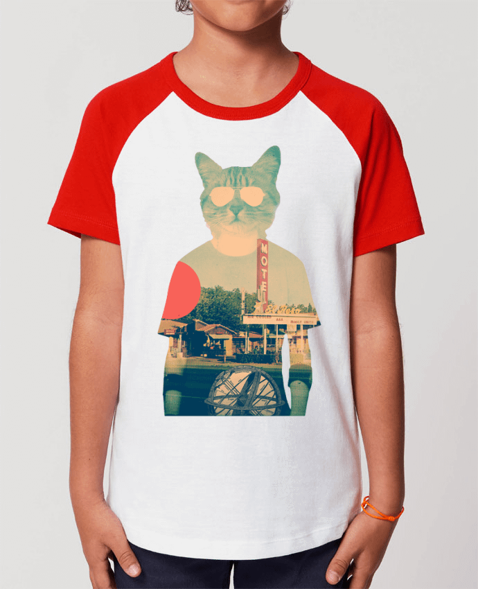 T-shirt Baseball Enfant- Coton - STANLEY MINI CATCHER Cool cat Par ali_gulec