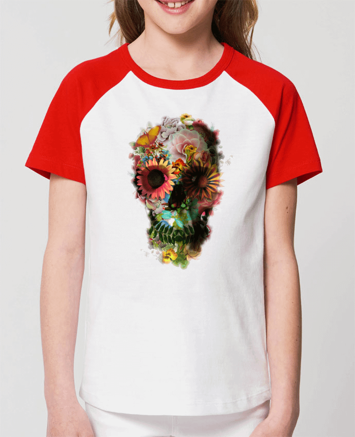 T-shirt Baseball Enfant- Coton - STANLEY MINI CATCHER Skull 2 Par ali_gulec