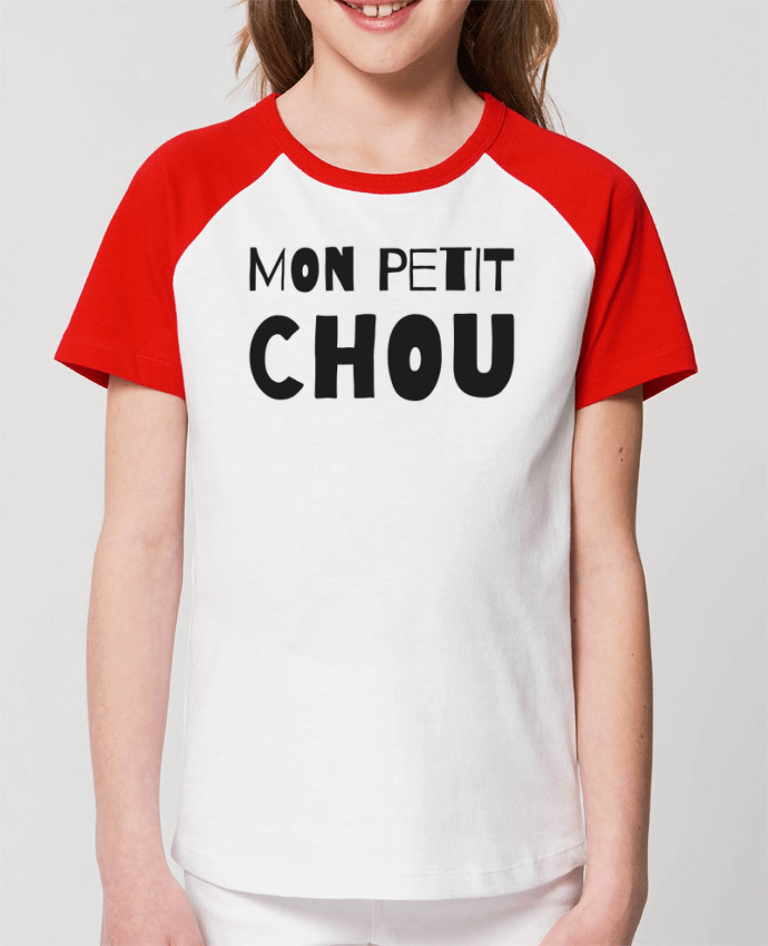 Kids\' contrast short sleeve t-shirt Mini Catcher Short Sleeve Mon petit chou Par tunetoo