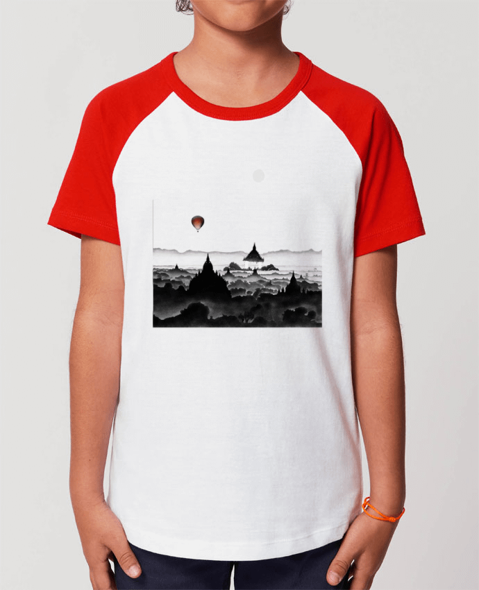 T-shirt Baseball Enfant- Coton - STANLEY MINI CATCHER Aurora Par Florent Bodart