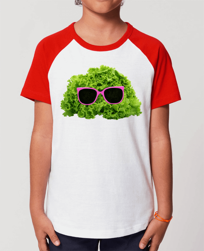 T-shirt Baseball Enfant- Coton - STANLEY MINI CATCHER Mr Salad Par Florent Bodart