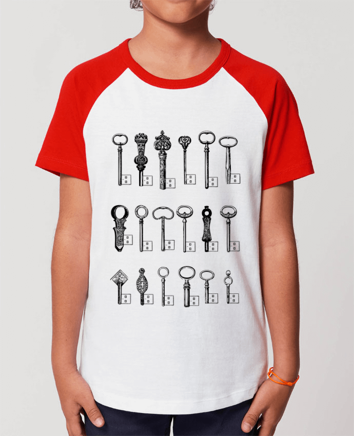T-shirt Baseball Enfant- Coton - STANLEY MINI CATCHER USB Keys Par Florent Bodart