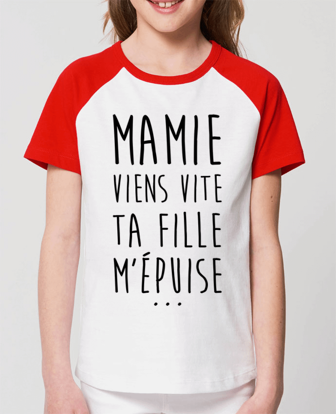 Camiseta Manga Corta Contraste Unisex Stanley MINI CATCHER SHORT SLEEVE Mamie viens vite ta fille m'épuise Par tunetoo