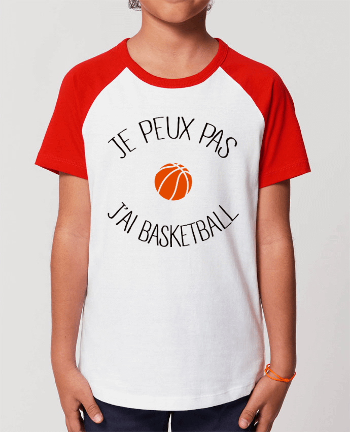 T-shirt Baseball Enfant- Coton - STANLEY MINI CATCHER je peux pas j'ai Basketball Par Freeyourshirt.com