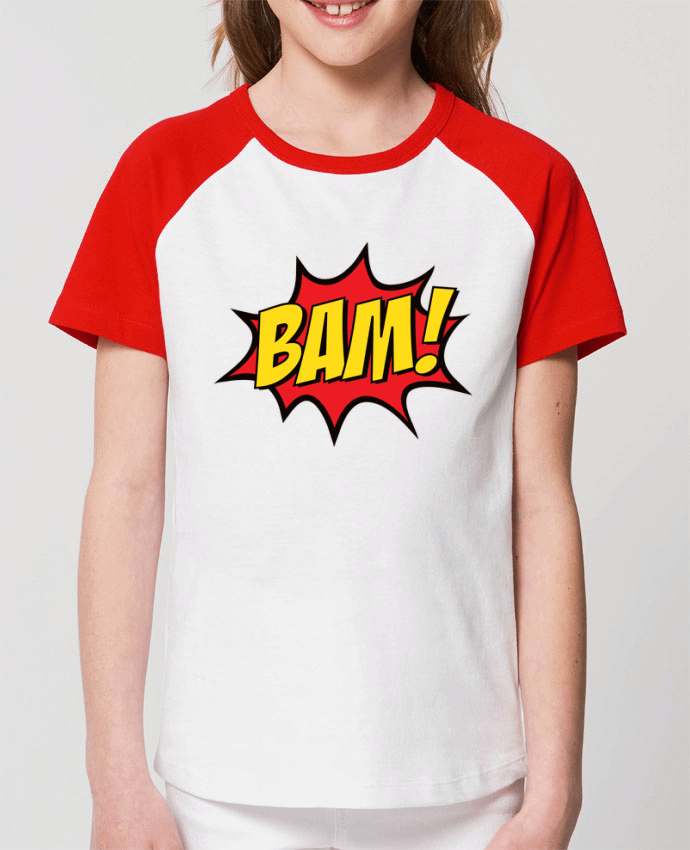 T-shirt Baseball Enfant- Coton - STANLEY MINI CATCHER BAM ! Par Freeyourshirt.com