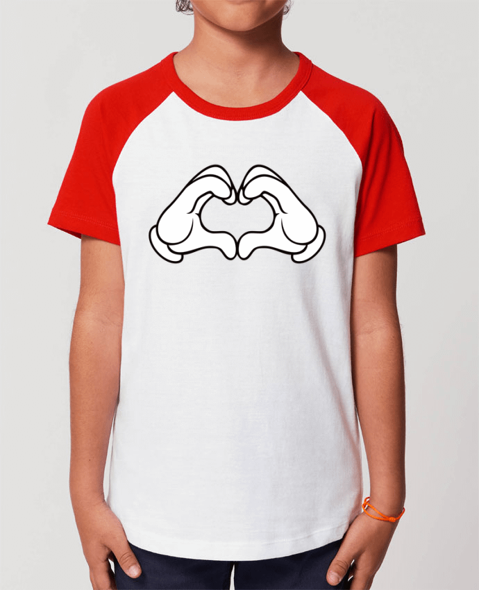 T-shirt Baseball Enfant- Coton - STANLEY MINI CATCHER LOVE Signe Par Freeyourshirt.com
