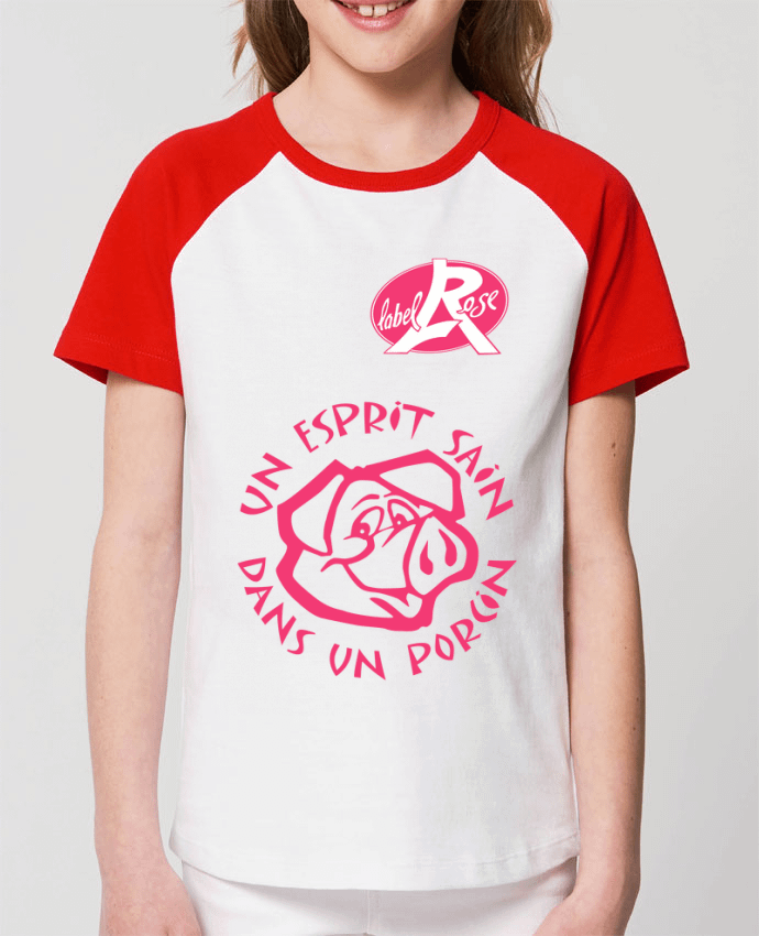 T-shirt Baseball Enfant- Coton - STANLEY MINI CATCHER un esprit sain dans un  porcin Par LabelRose