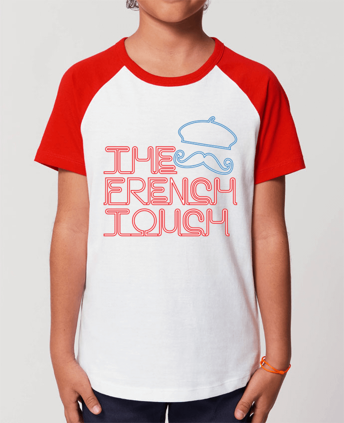 Kids\' contrast short sleeve t-shirt Mini Catcher Short Sleeve The French Touch Par Freeyourshirt.com