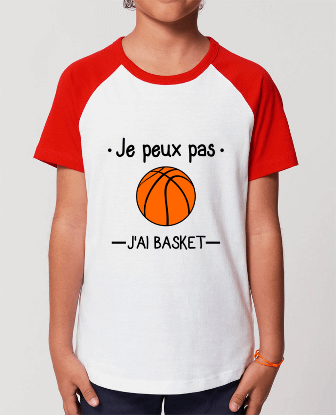 T-shirt Baseball Enfant- Coton - STANLEY MINI CATCHER Je peux pas j'ai basket,basketball,basket-ball Par Benichan