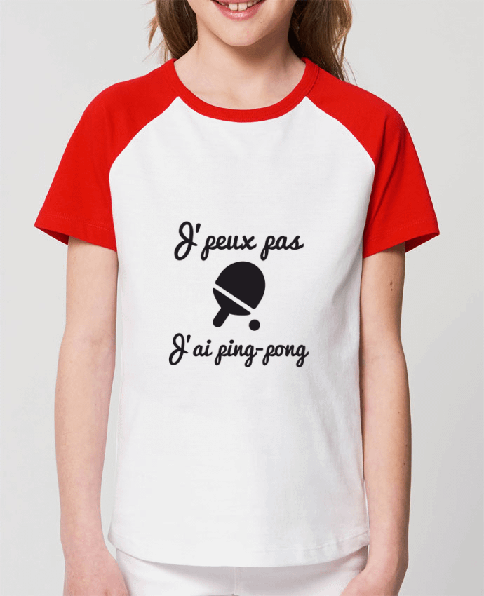 T-shirt Baseball Enfant- Coton - STANLEY MINI CATCHER J'peux pas j'ai ping-pong,pongiste,je peux pas j'ai ping pong Par Benichan