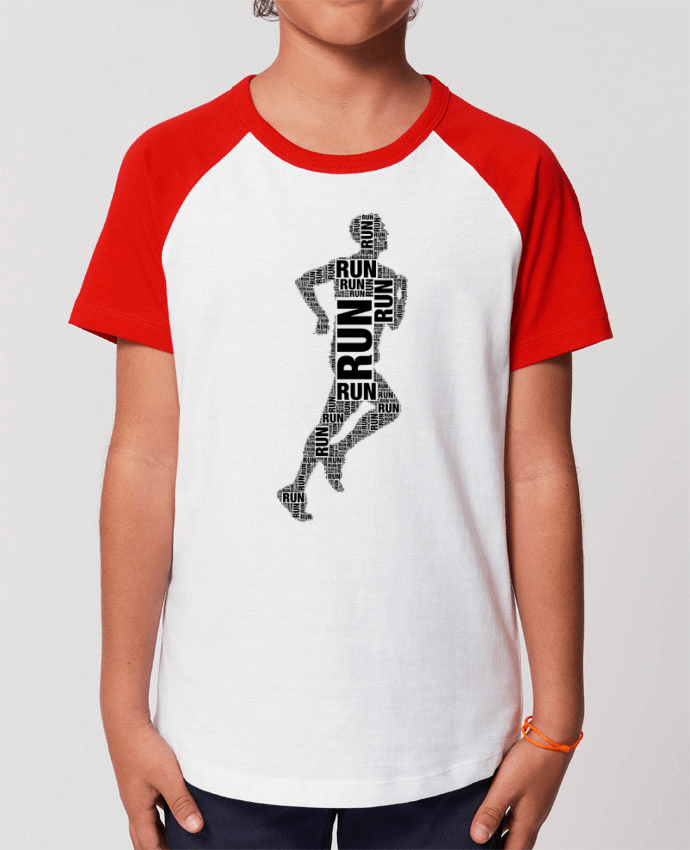 T-shirt Baseball Enfant- Coton - STANLEY MINI CATCHER Silhouette running Par justsayin
