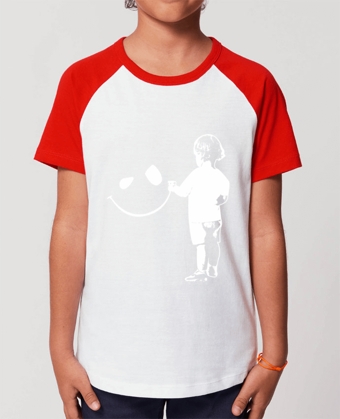 Kids\' contrast short sleeve t-shirt Mini Catcher Short Sleeve enfant Par Graff4Art