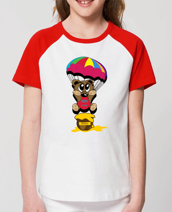 T-shirt Baseball Enfant- Coton - STANLEY MINI CATCHER l'ours byachutiste Par Les Caprices de Filles