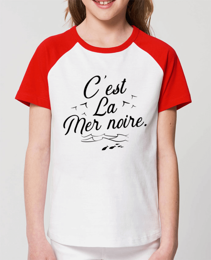 Kids\' contrast short sleeve t-shirt Mini Catcher Short Sleeve C'est la mer noire Par Original t-shirt