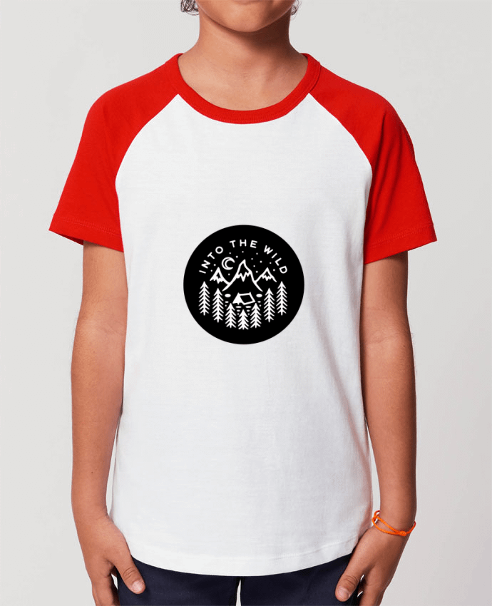T-shirt Baseball Enfant- Coton - STANLEY MINI CATCHER INTO THE WILD Par Likagraphe