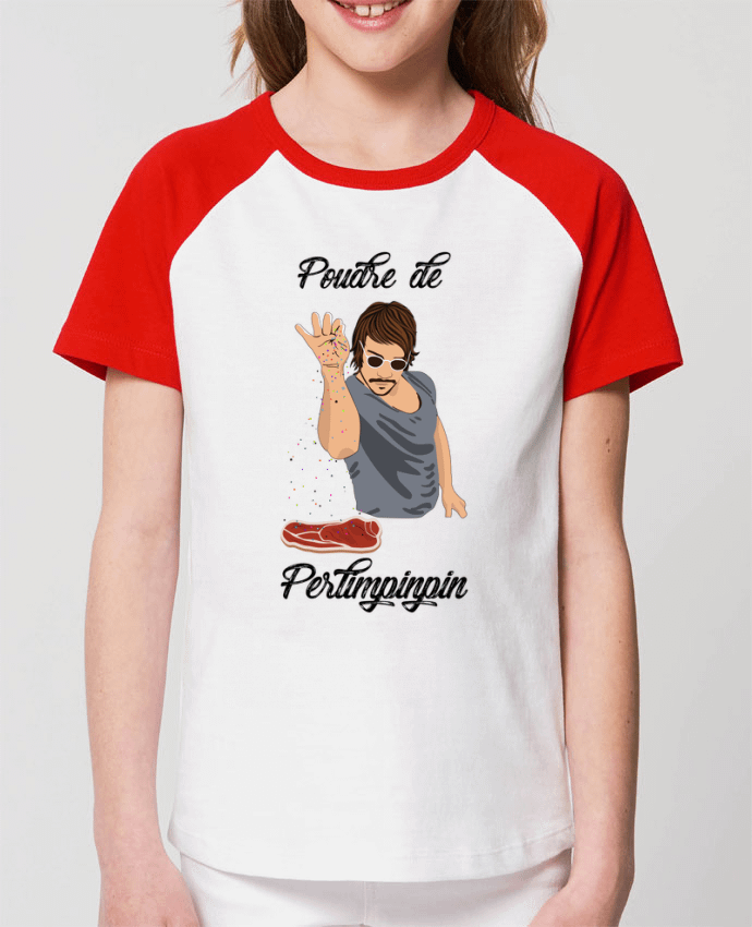 T-shirt Baseball Enfant- Coton - STANLEY MINI CATCHER Poudre de Perlimpinpin VS Salt Bae Par tunetoo