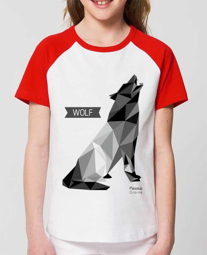 Tee-shirt Enfant WOLF Origami Par Mauvaise Graine