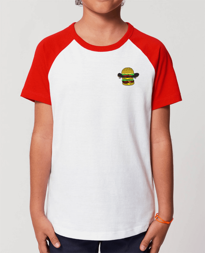 T-shirt Baseball Enfant- Coton - STANLEY MINI CATCHER Skateburger Par Salade