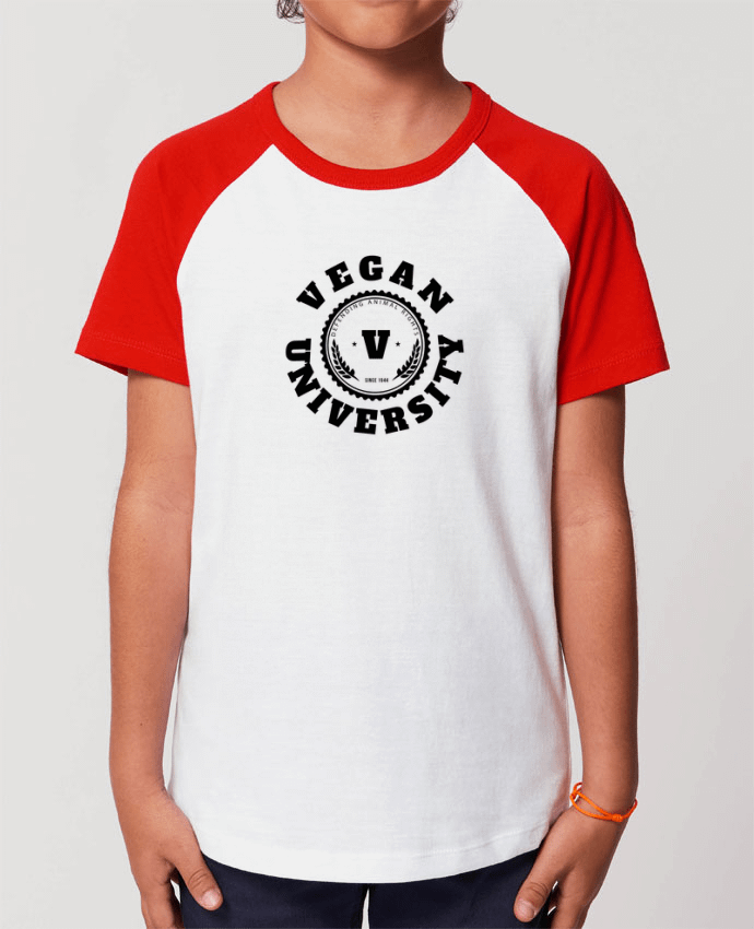 T-shirt Baseball Enfant- Coton - STANLEY MINI CATCHER Vegan University Par Les Caprices de Filles