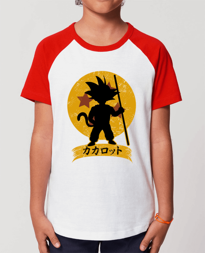 T-shirt Baseball Enfant- Coton - STANLEY MINI CATCHER Kakarrot Crest Par Kempo24