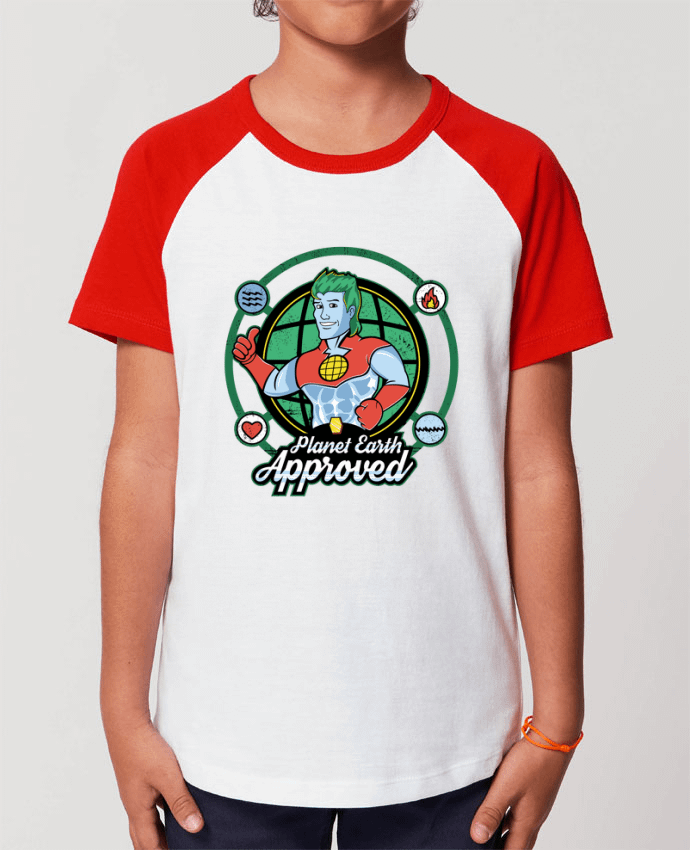 T-shirt Baseball Enfant- Coton - STANLEY MINI CATCHER Planet Earth Approved Par Kempo24