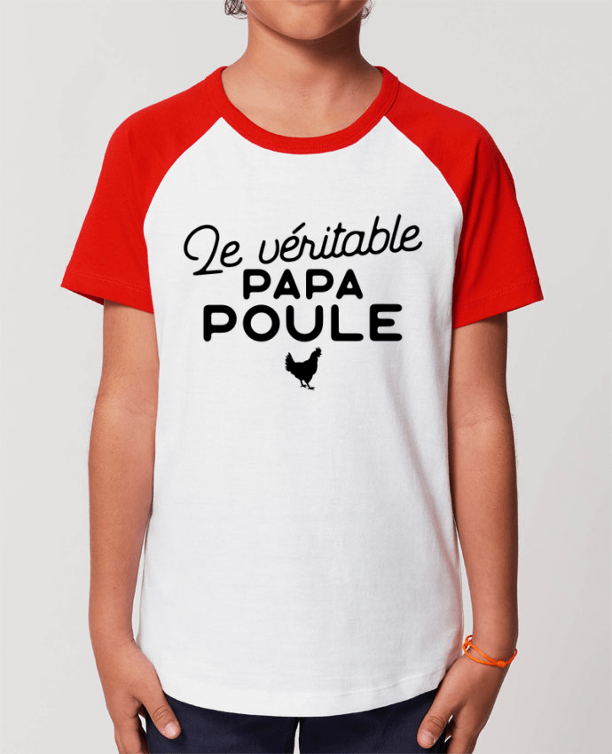 Kids\' contrast short sleeve t-shirt Mini Catcher Short Sleeve Papa poule cadeau noël Par Original t-shirt